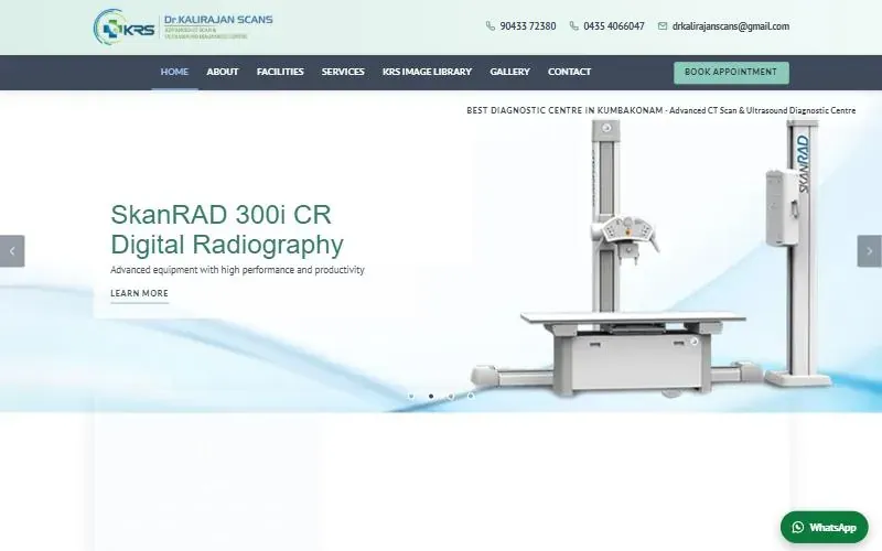 Homepage of the Dr. Kalirajan Scans website