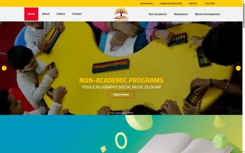 Homepage of the Sri Kalpa Virksha Academy website